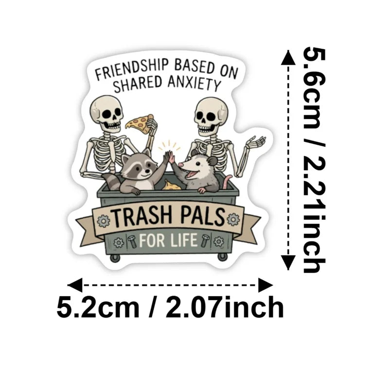 10/30/50PCS Animal Bad Taste Humor Sticky PVC Sticker Stationery DIY Laptop Luggage Skateboard Decoration Scrapbooking