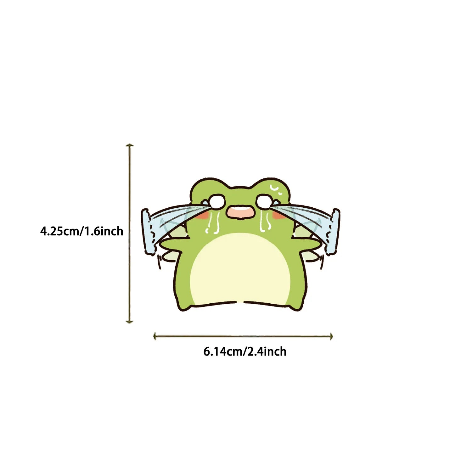 ‌50/100Pcs Funny Cartoon Frog Stickers - Unique Non-repeating Waterproof Decals for Phone, Cup, Notebook, Fridge, Pencil Box