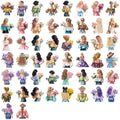 50/100PCS Colorful Flower Girl Sticker Pack Waterproof Transparent PET Decorative Guitar Notebook