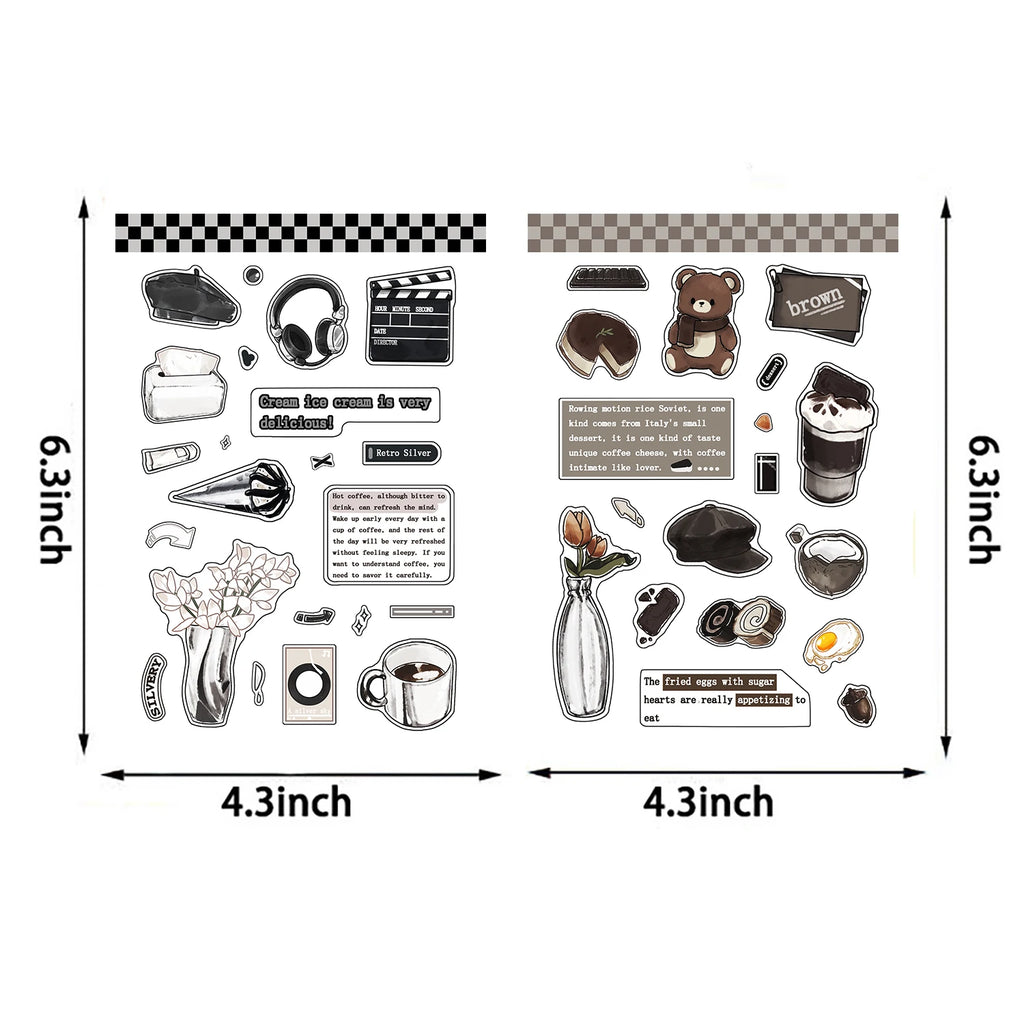 8/16PCS Waiting For The Weekend Collage Skateboards Transparent  Phone Cartoon Living Room Stationery Decals Graffiti Collages