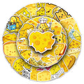50/100PCS Cartoon Cheese Stickers Food Graffiti Decoration Notebook Water Bottles Storage Box Stationery Stickers