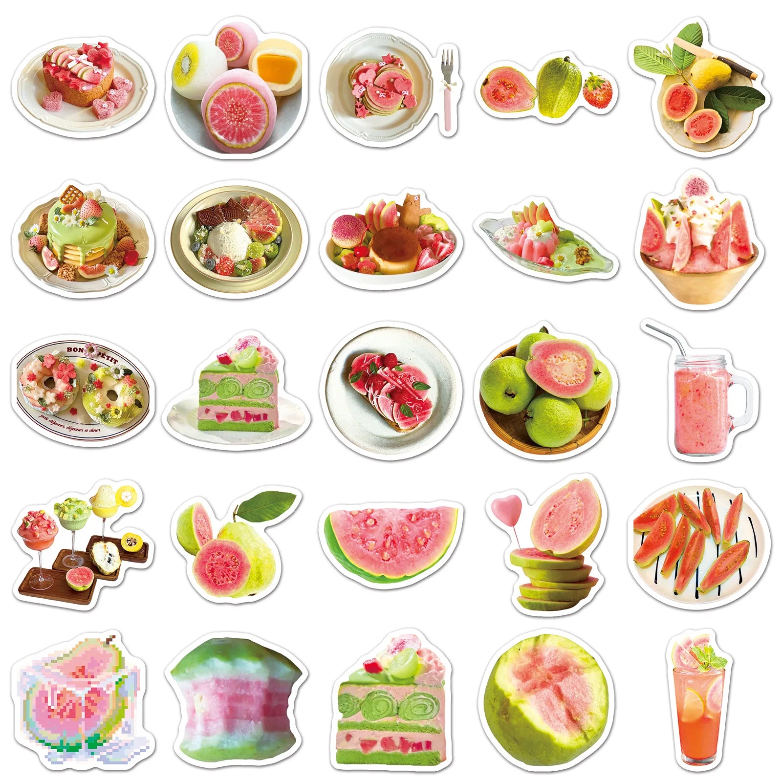 50/100PCS Cartoon Small Fresh Sticker Realistic Food Graffiti Luggage Water Cup Notebook Sticker