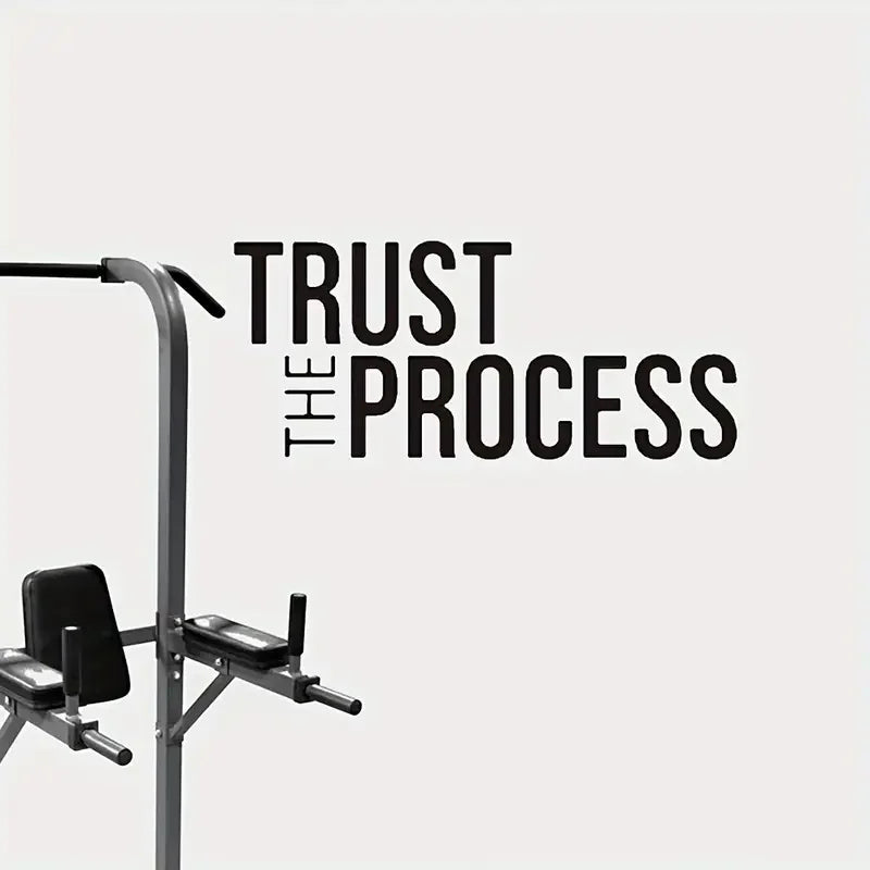 [Professional Decor] Trust The Process Motivational Wall Decal - Vinyl Sticker for Gym, Office, Classroom, or Physical Relax Roo