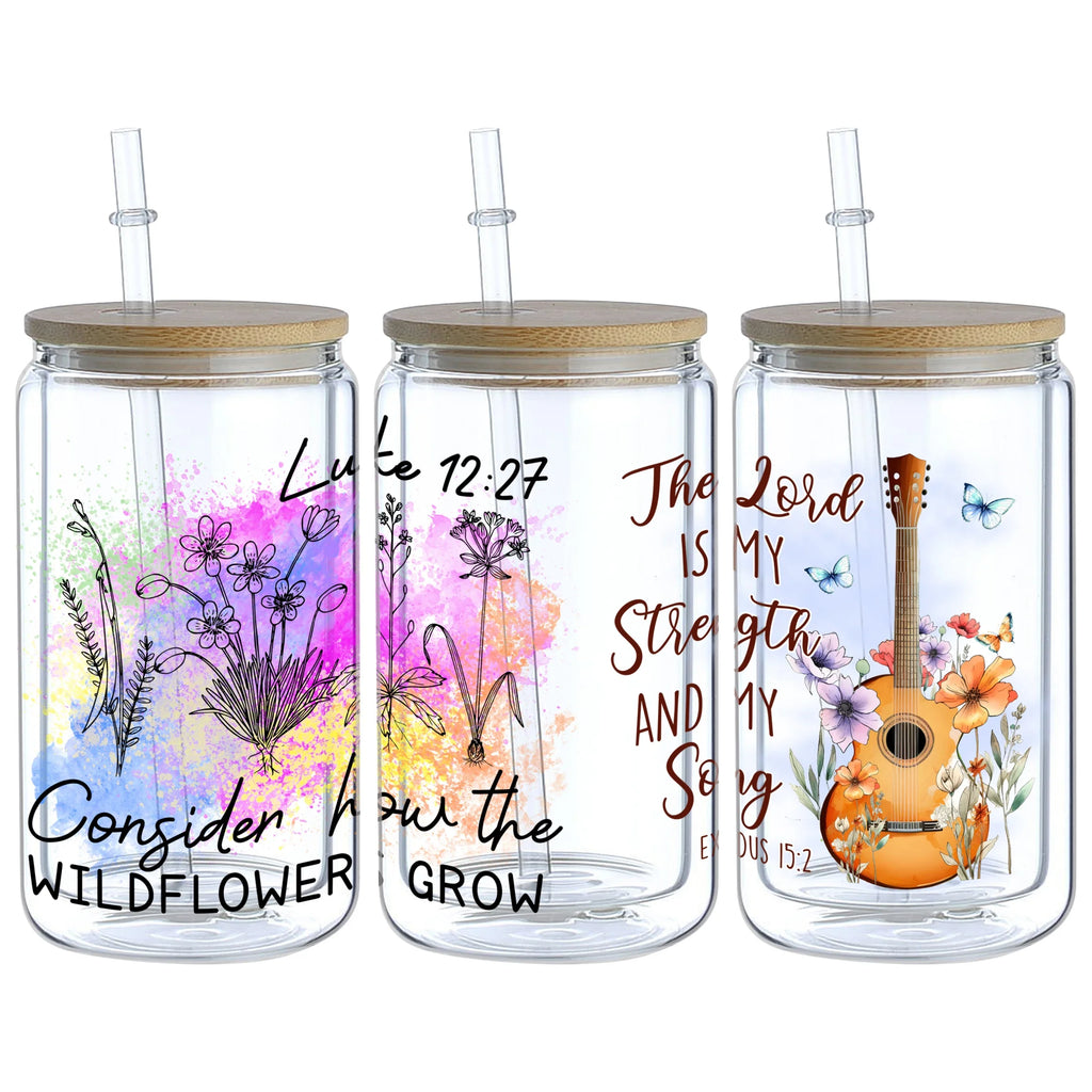 5 sheets of flower,UV grade waterproof scratch-resistant self-adhesive paper,3D crystal tagfor DIY mugs,water bottles,glass cups