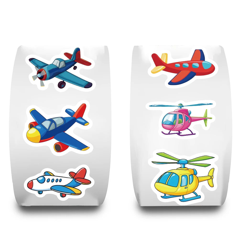 500PCS Airplane Roll Adhesive Sticker Nostalgia Harajuku Laptop Luggage Retro Coffee Phone Living Phone Car Motorcycle Decals