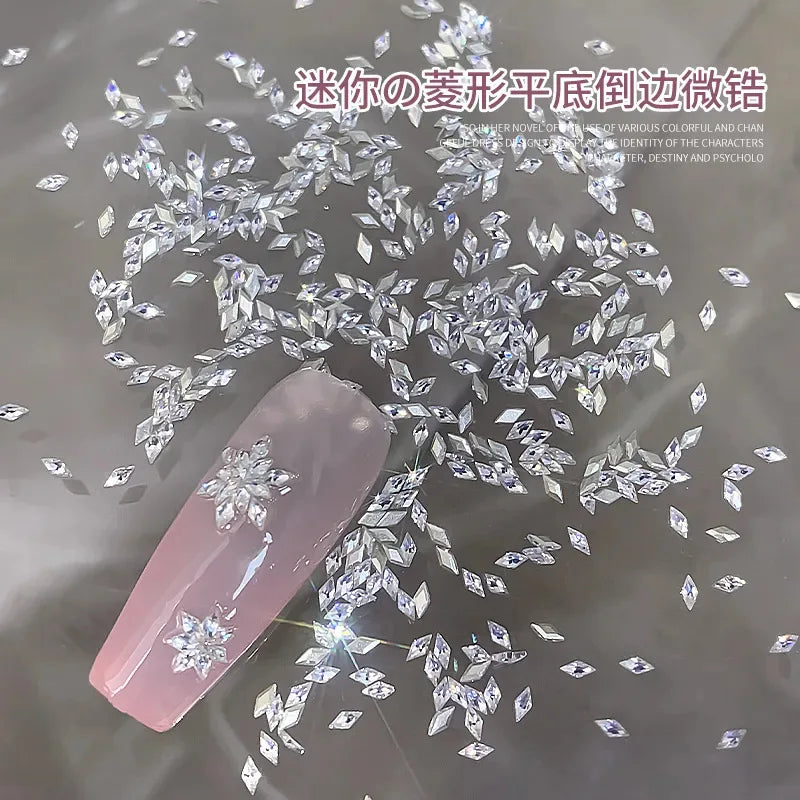 Sparkling Mini Diamond Nail Rhinestones Decorations 3D Luxury Crystal Zircon Nail Art Charms Jewelry 30pc Nail Design Supply DIY