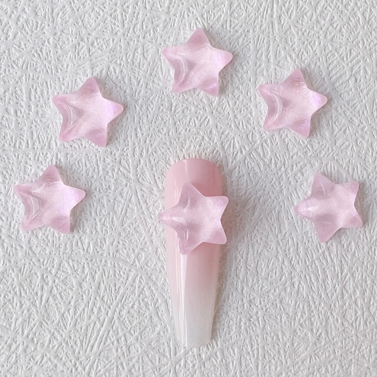 20pc Starry Sky Mocha Star Nail Art Accessory Cute K9 Star Crystals Resin Nail Charms Multicolor Gems Nails Decoration DIY Parts