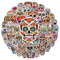 50/100PCS Skull Face Graffiti Stickers Travel Box Stickers Notebook Skateboarding Guitar Helmet Stickers