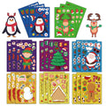 8PCS Creative Christmas Face Changing Series Collage Fun Stickers DIY Manual Luggage Skateboard Notebook Gooka Stickers