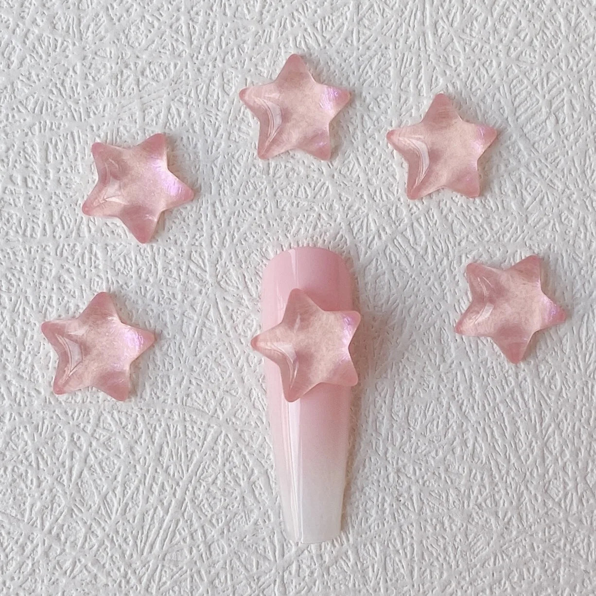 20pc Starry Sky Mocha Star Nail Art Accessory Cute K9 Star Crystals Resin Nail Charms Multicolor Gems Nails Decoration DIY Parts