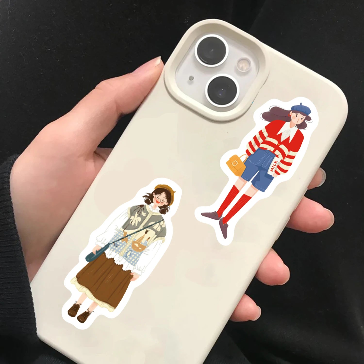 8PCS Kawaii Weekend Life DIY Cartoon Collages Harajuku Sticker Suitcases Healing Lazy Hand Account Materials Phone Sticker