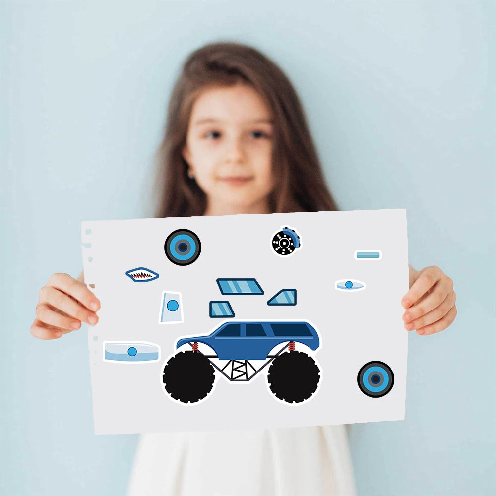 8PCS Cool off-road Vehicle Collage Sticker Motorcycle Casual Skateboard Art Casual Phone Coffee Fashion Laptop Collage Sticker