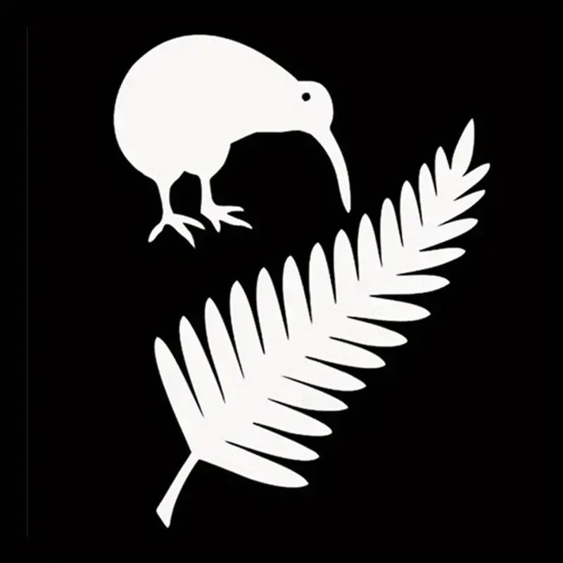 Cute Bird And New Zealand Fern Car Sticker For Laptop Water Bottle Car Truck Motorcycle Vehicle Paint Window Wall Cup Toolbox Gu