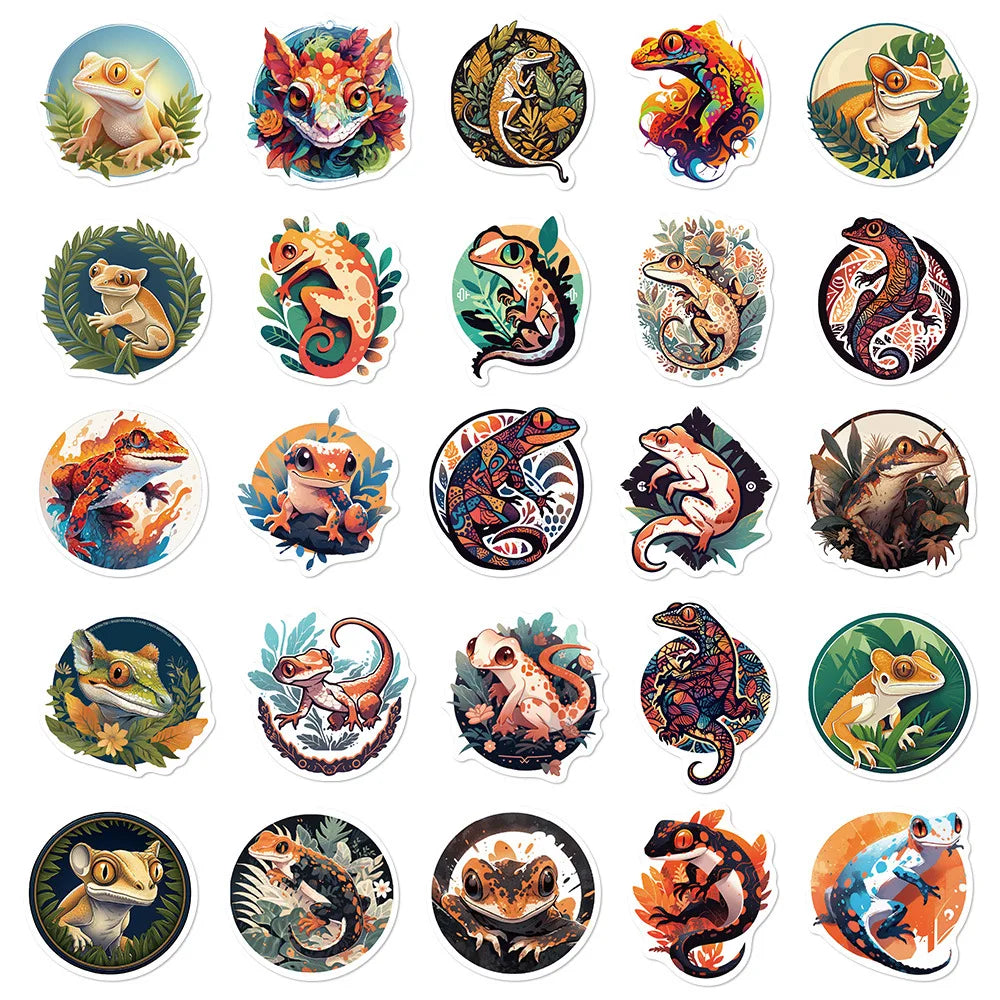 50/100PCS Cartoon Reptile Stickers Laptop Handbooks Mobile Guitar Decorative Stickers