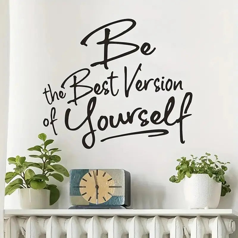 1 Wall Sticker, Be The Best Version Of Yourself, Inspirational Words, for Living Room/ Bedroom Deocor
