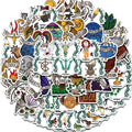 55PCS Ancient Greek God Logo Sticker Suitcase Cartoon Laptop Decorative Luggage Phone Guitar Car Bike Notebook Scrapbook Sticker