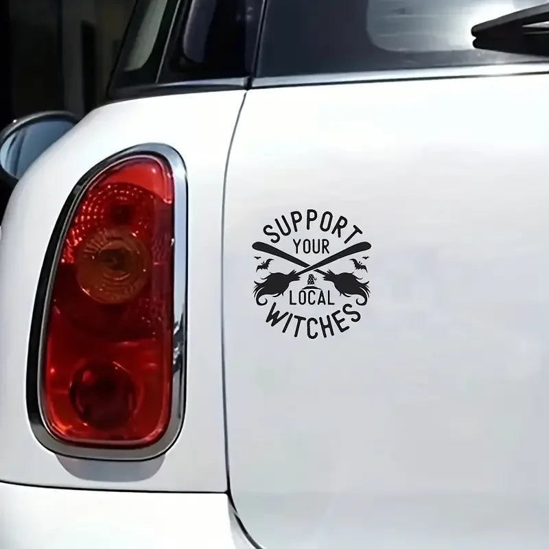 Witch's Broomstick Car Decoration Sticker