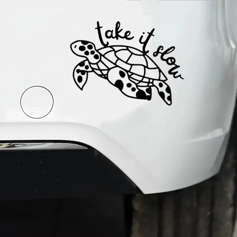 Take It Slow Turtle Car Sticker For Laptop Bottle Truck Phone Vehicle Paint Window Wall Cup Fishing Boat Skateboard Decals Autom