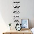 1pc of Spanish Happy Family Wall Sticker, Home Wall Decal for Living Room And Bedroom Decoration