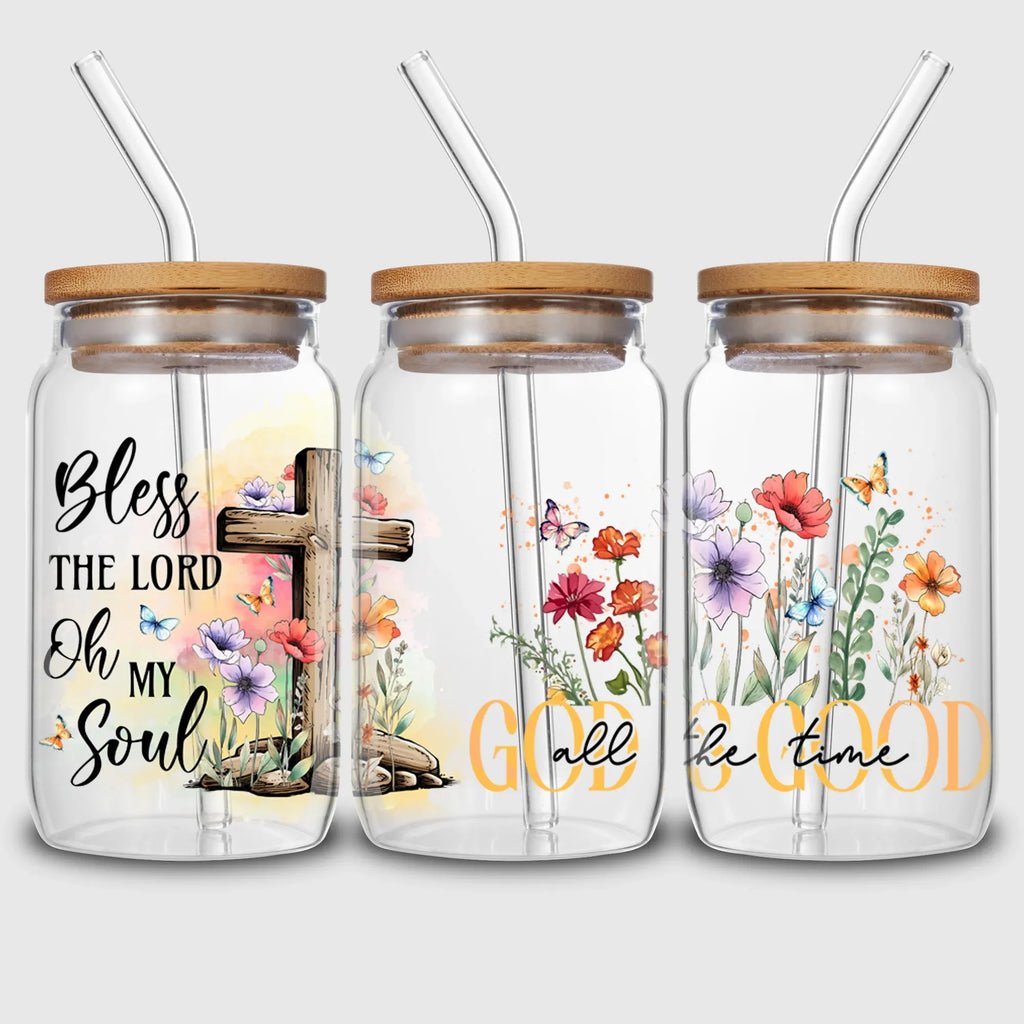 5 sheets Inspiring UV DTF Cup Stickers, Glass DTF Transfer Stickers, Waterproof Plant Wipe Transfer Paper for 16oz Glass, Mug,