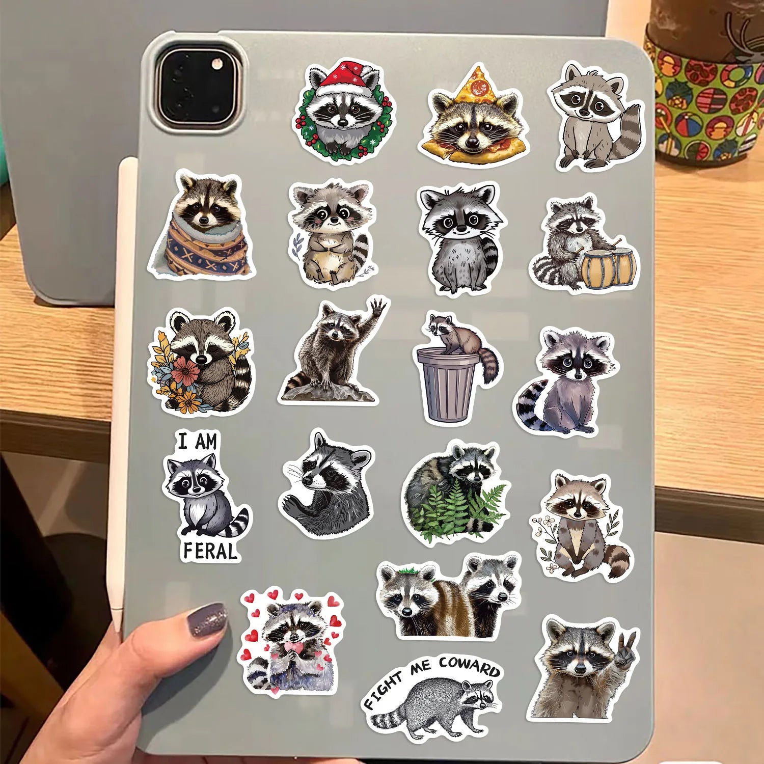 50 Pcs Cartoon New Raccoon Graffiti Stickers Decorative Guitar Notebook Luggage DIY Waterproof Stickers