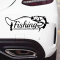 Funny Fishing Hunter Decor Car Model Sticker Car Window Bumper Contour Decal