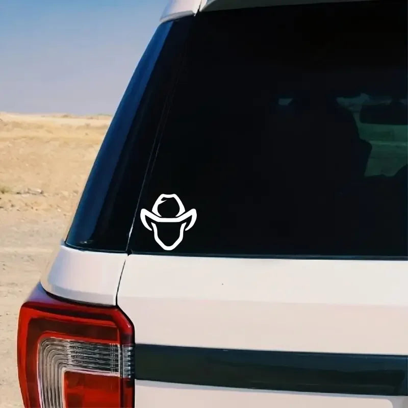 Cartoon Cowboy With Hat Vinyl Car Decal Sticker For Car