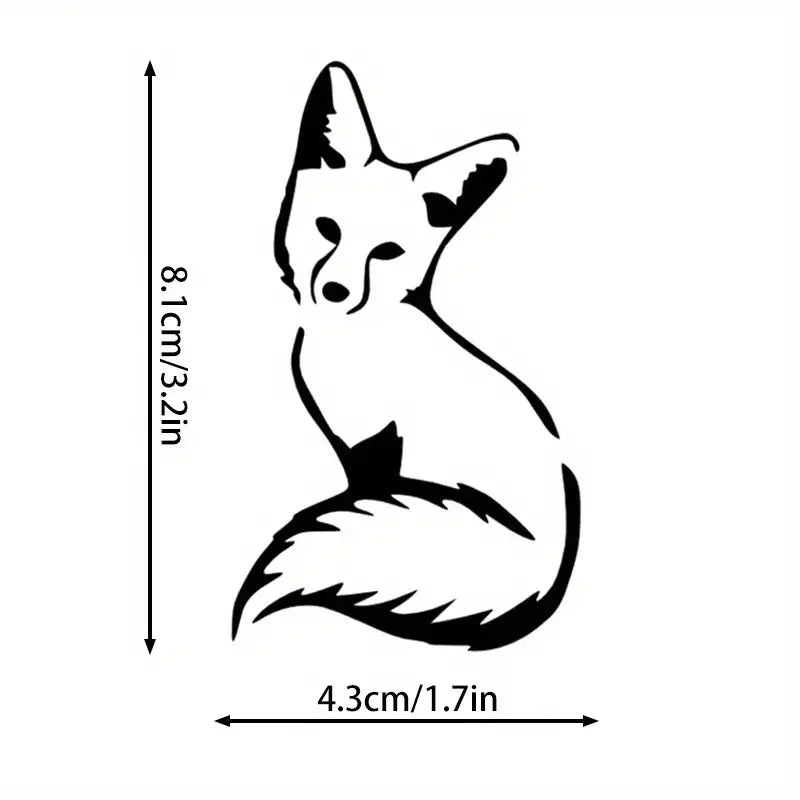 Cute Fox Car Vinyl Sticker Animal Funny Creative Decoration Car Stickers