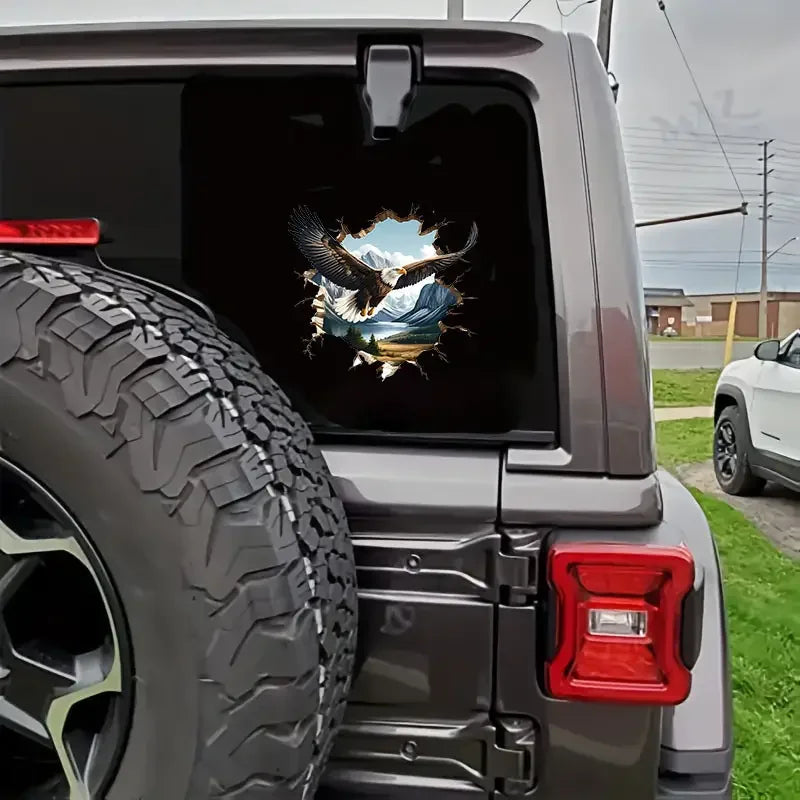 Eagle Soaring in the Sky - 3D Vinyl Sticker for Cars, Trucks, Motorcycles & Laptops