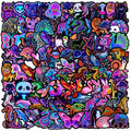 50/100PCS Neon Light Graffiti Stickers Water Cup Mobile Waterproof Decorative Stickers Creative Stationery Notebook Stickers