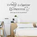 A Vinyl Wall Sticker Featuring a French Inspirational Quote, Suitable for Decorating Bedrooms, Living Rooms, Dining Areas, And S