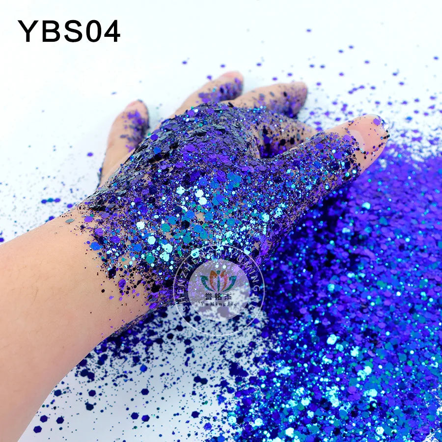 12g/bag Hexagonal Chameleon Nail Art Glitter 12Colors For Choice Scallion Powder Nail Art and Creative Crafts DIY Nails Sequins