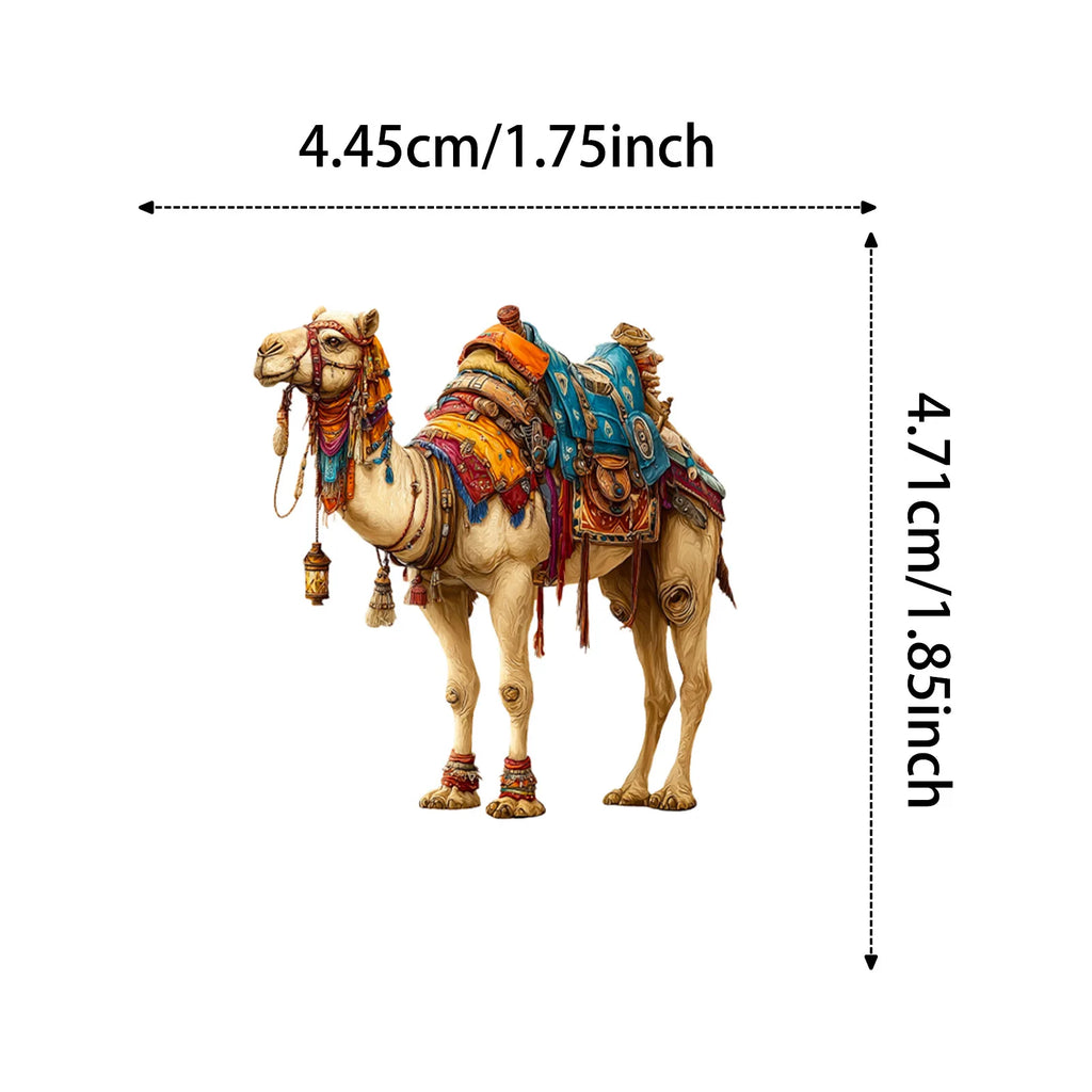 56PCS Arabic Desert Camel Building Elements Graffiti Stickers Student Stationery Notebook Phone Cartoon Decals Stickers