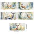 5 sheet Deer UV DTF Cup Stickers, DTF Transfer Stickers, Waterproof Wipe Transfer Paper for 16oz Glass, Mug, Crafts, Furniture