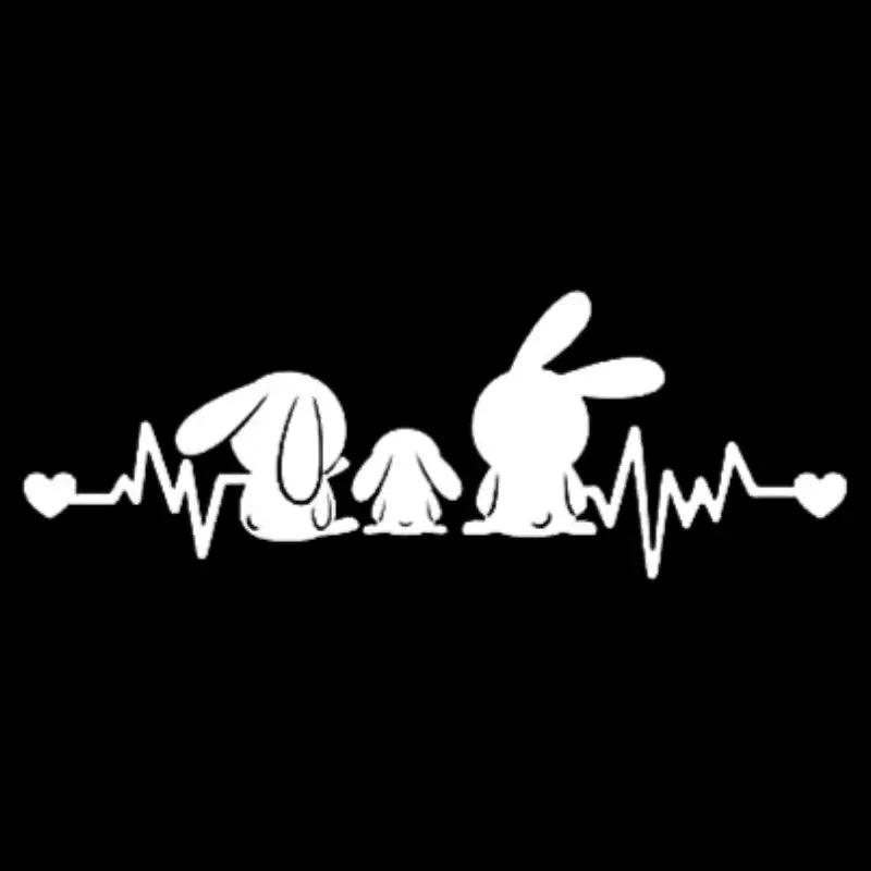 Vinyl Car Stickers And Decals, Cute Rabbit Waterproof Car Window Decal For Car Truck Laptop Skateboard Motorcycle Bumper Sticker