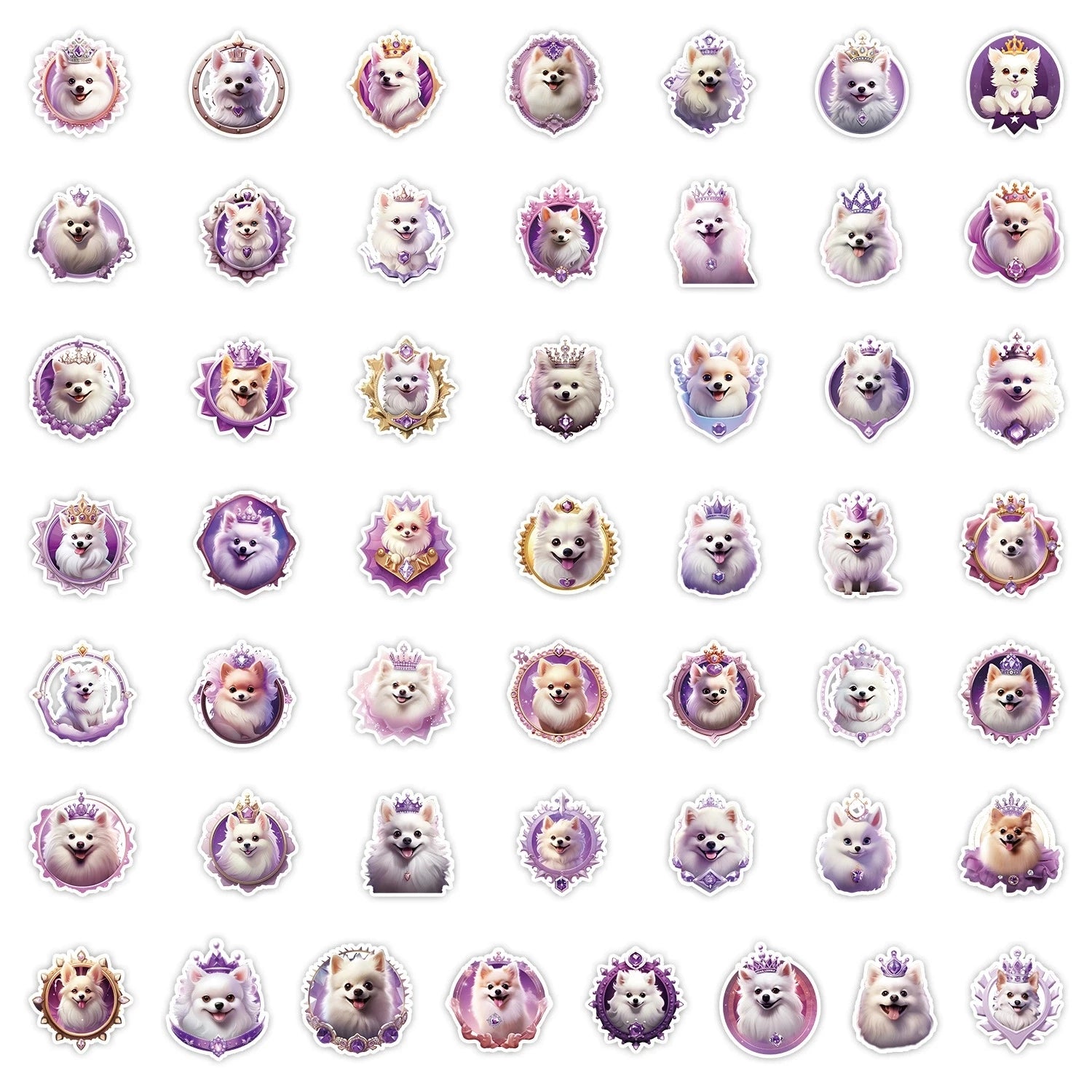 50/100PCS5 Princess Dog Graffiti Stickers Car Phone Luggage Decoration Stickers Waterproof Creative Stationery Cartoon Sticker
