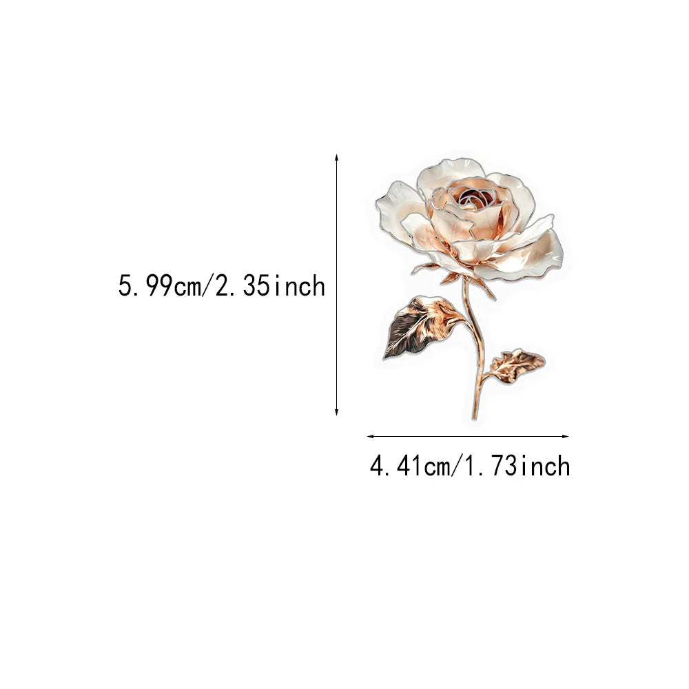 50PCS Silver Stamen Flower Decoration Stickers Computer Scrapbook Refrigerator Phone Case Decoration Stickers