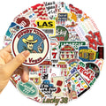 50PCS Cartoon Las Vegas Graffiti Stickers Guitar Notebook Luggage DIY Waterproof Stationery Children's Stickers