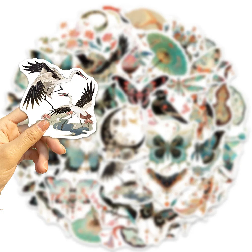 50/100pcs Retro Graffiti Stickers Personalized Decoration Guitar Notebook Luggage DIY Waterproof Stickers