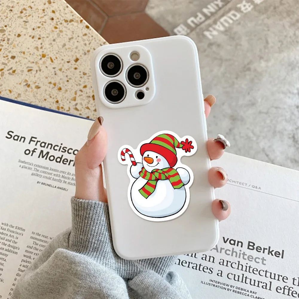 50/100PCS Kawaii Cartoon Santa Claus Aesthetic Stickers Toys Diary Laptop Scrapbook Decoration Graffiti Waterproof Stickers