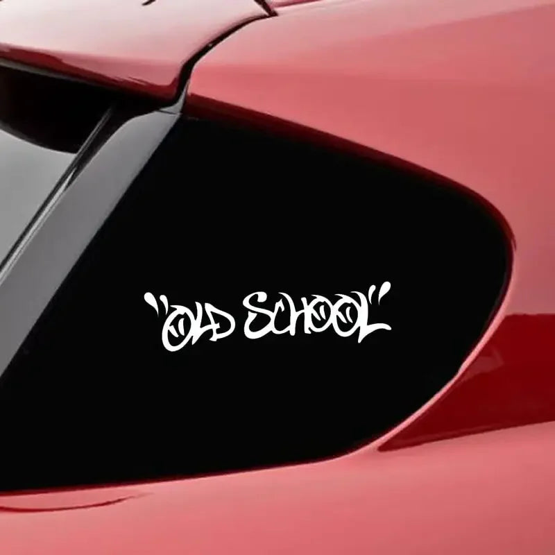Fashion OLD SCHOOL Vinyl Written Words Car Stickers For Laptop Water Bottle Phone Motorcycle Vehicle Paint Window Crafts Decals