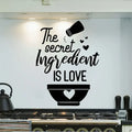 1pc "The Secret Ingredient is Love" Kitchen Wall Decal - Removable Self-Adhesive Contemporary Plastic Home Decor with Playful He