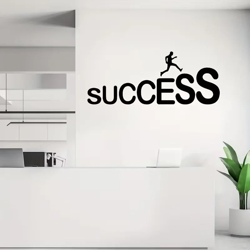 Removable Vinyl Wall Decals for Office Decor Featuring Success, Career Progression, And Job Themes.