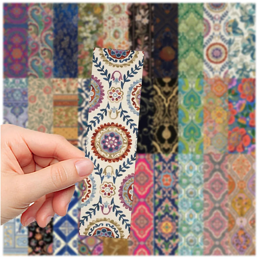 30 Pcs Classical Pattern Bookmarks for Students, Elegant and Unique Paper Cards Desktop DIY Decorations Bookmarks