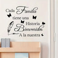 Spanish Family Quote Wall Stickers, Easy to Peel And Stick PVC Wall Decals, Home Office Decor, Room Decoration, Modern Home Deco