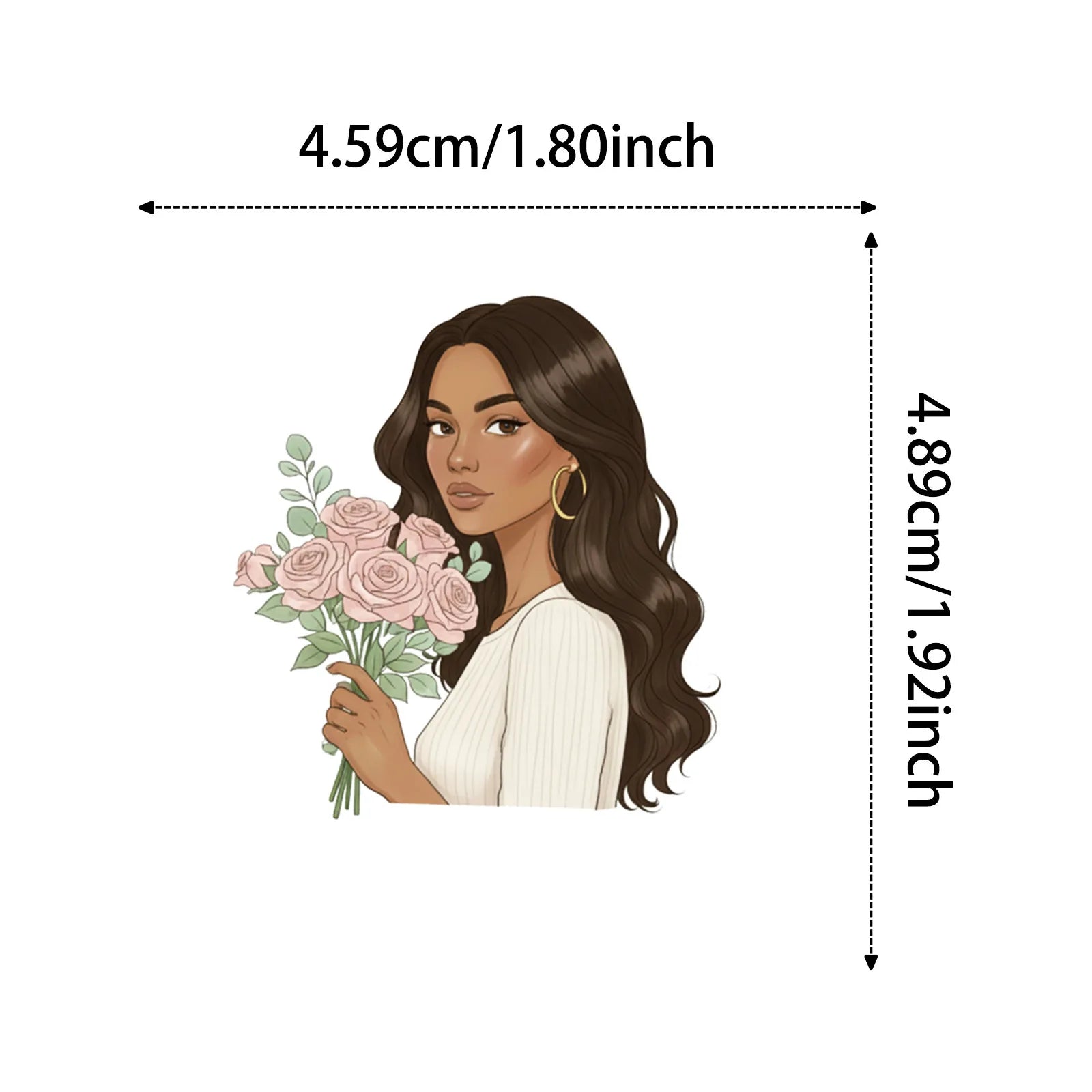 56PCS Elegant Women's Life Stickers Waterproof DIY Decals for Office Supplies Stationery Laptops Suitcases Fridge Notebook Decor