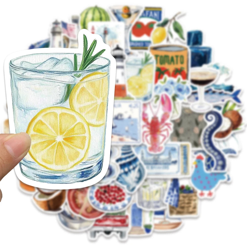50PCS Sailing Graffiti Stickers DIY Luggage Skateboard Water Cup Manual Laptop Waterproof Stickers Toy