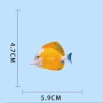 50/100 Pcs PET Transparent Marine Fish Clownfish Stickers Thick Waterproof for Phone Case Scrapbook Suitcase Cup Aquarium Decals
