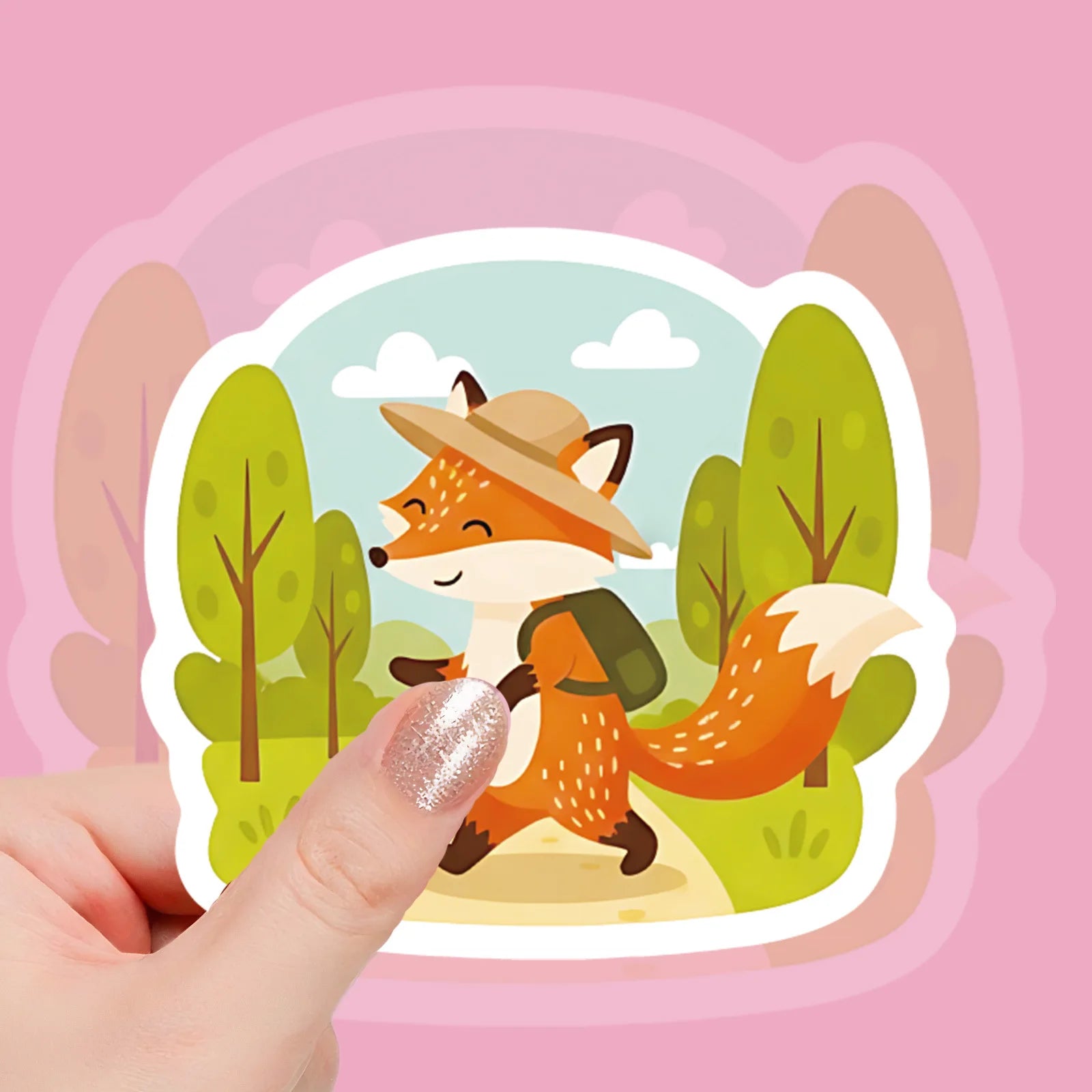56/112 Pcs Cartoon Fox Doodle Stickers Creative Handmade DIY Toy for Stationery Box Desk Notebook Fridge Drawer Guitar Decals