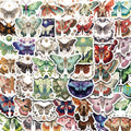 50PCS Colorful Moth With Sharp Edges Stickers Kawaii Cartoon Good Harvest Photocard Graffiti Waterproof Scrapbook Diary Sticker